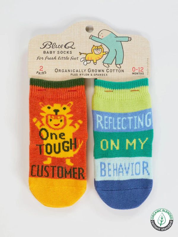 One Tough Customer Baby Socks Pair