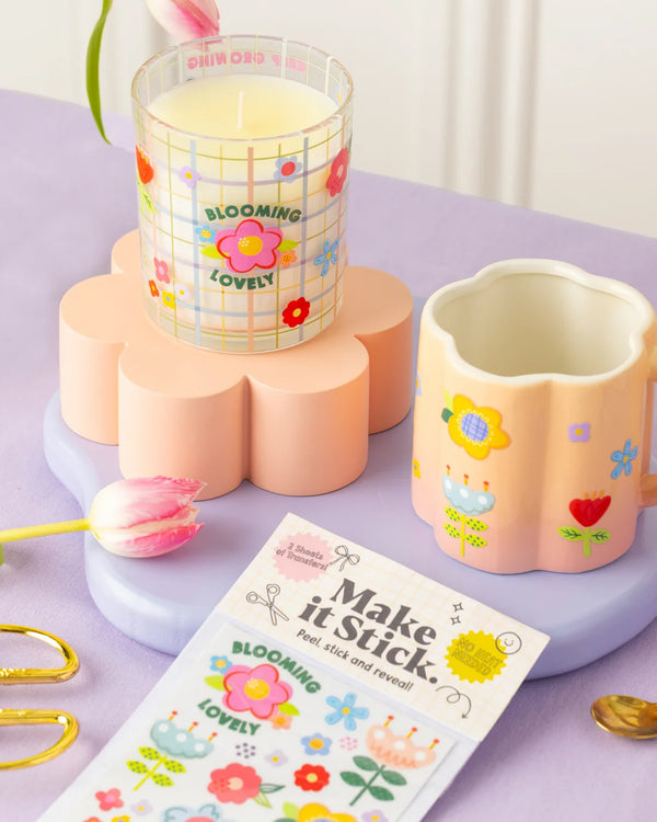 Flower Stick and Peel Transfers
