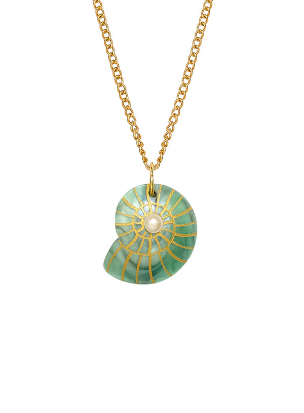 Spiral Shell Pendant Necklace