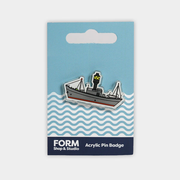 Spurn Lightship Acrylic Pin