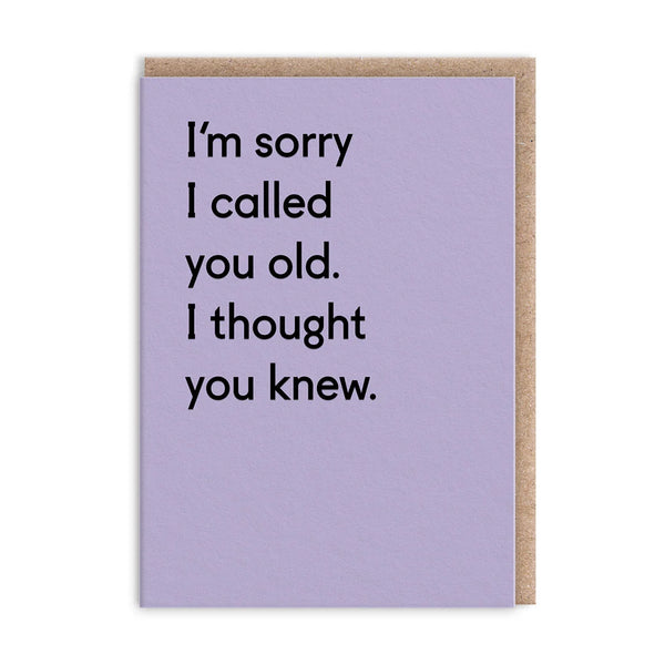 I Thought You Knew