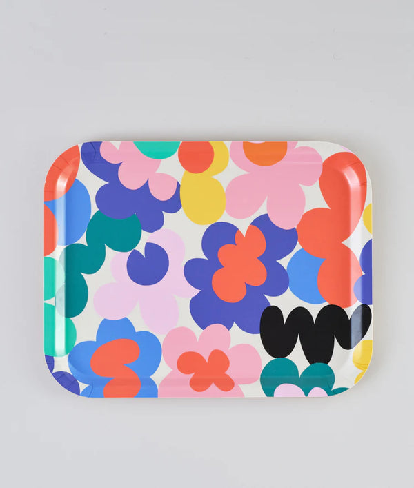 Floral Burst Rectangular Tray