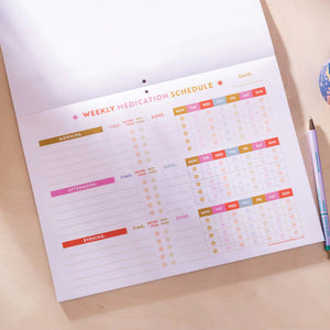 Weekly Medication Schedule Pad A4