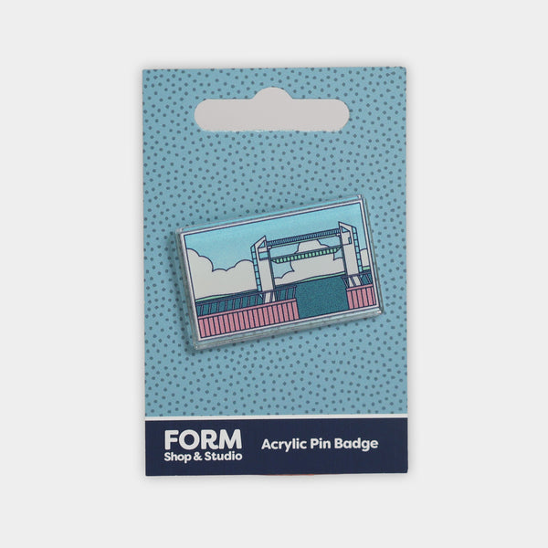 Tidal Barrier Acrylic Pin