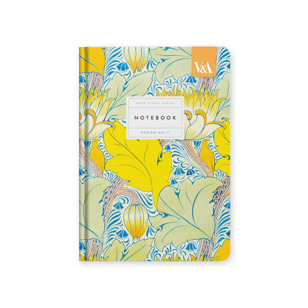 Neon Floral Arts & Crafts Hardback Notebook
