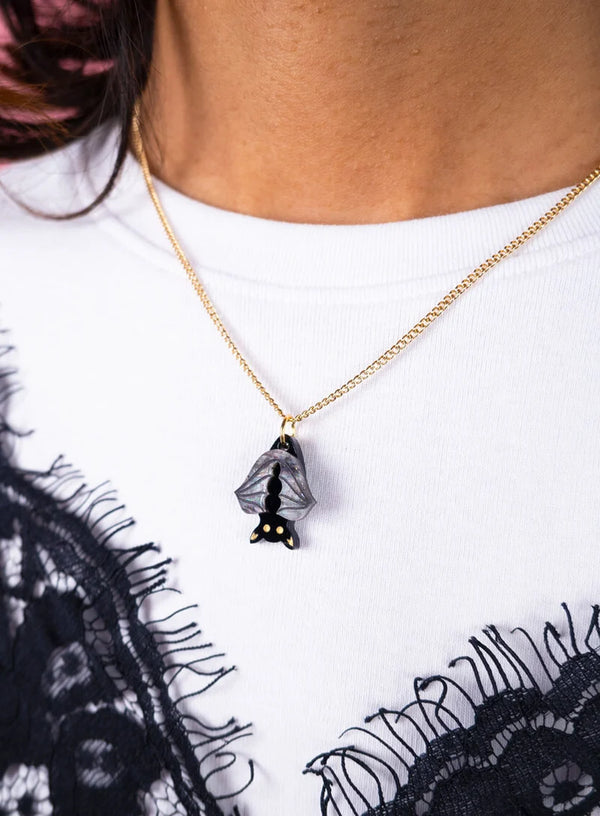 Vampire Bat Pendant Necklace