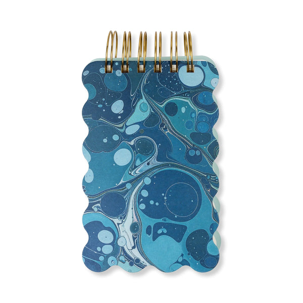 Marble Wavy Notepad - Teal