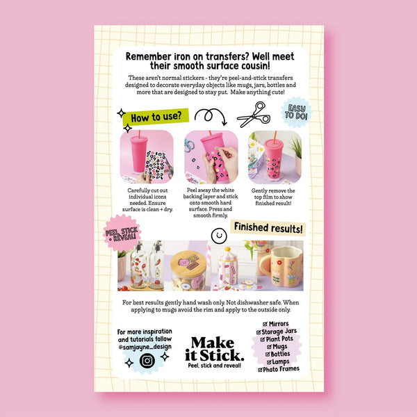 Cats Stick and Peel Transfers