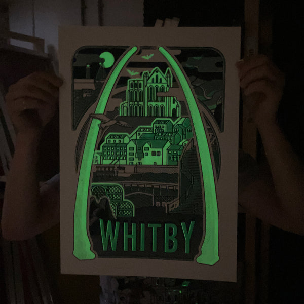 Whitby Screen Print (Glow in the Dark) by Joseph Cox