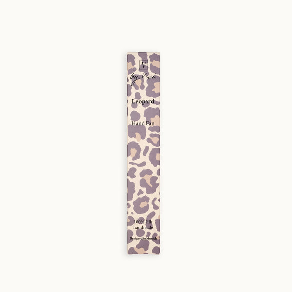 Leopard Print Hand Fan