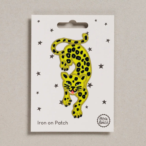 Leaping Leopard Iron-on Patch