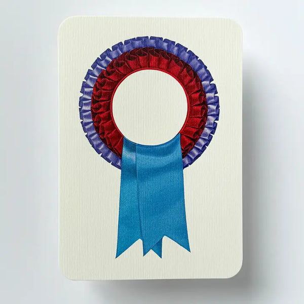 Red & Blue Rosette by Canonbury Press