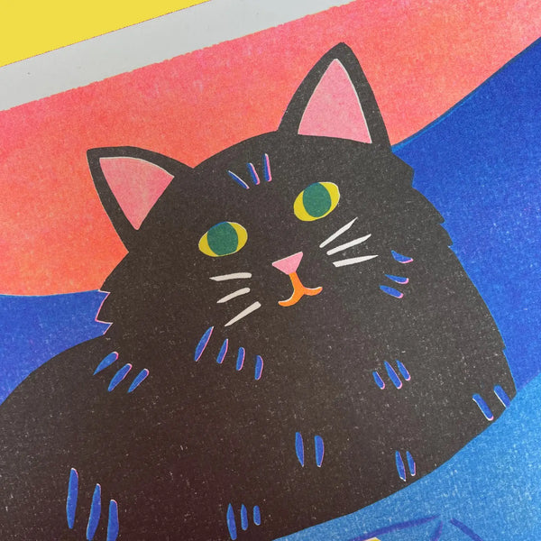 Ikea Bag Cat Riso Print