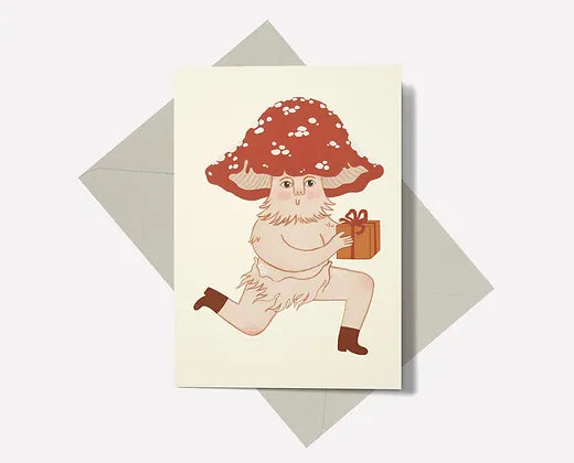 Mushroom Sends a Gift by Printer Johnson