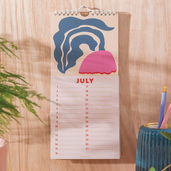 Undated Birthday Calendar - Les Fleurs