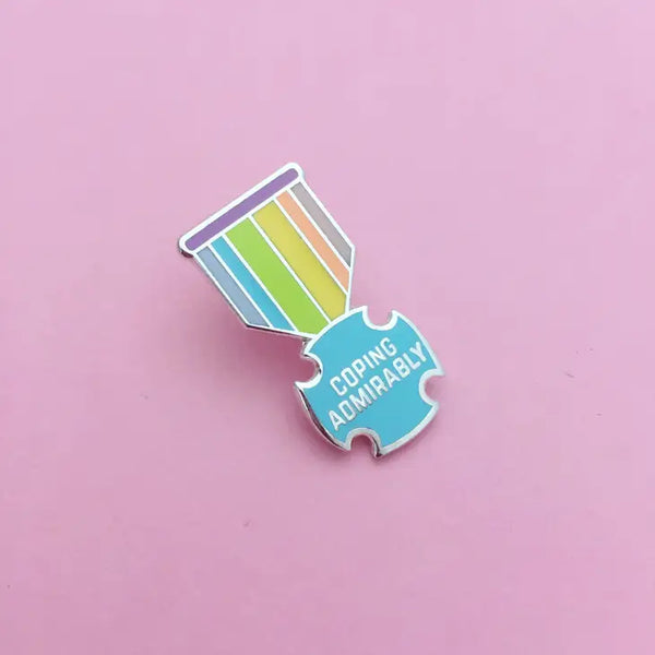 Coping Admirably Enamel Pin by Hand Over Your Fairy Cakes