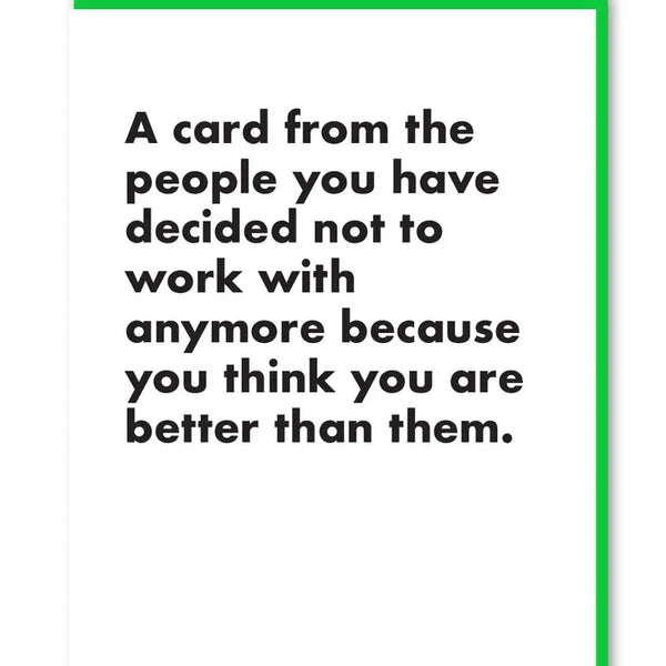 A Card from Your Coworkers