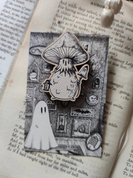 Mushroom Spirit Wooden Pin