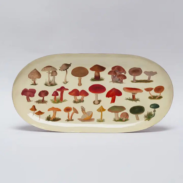 Funghi Enamel Tray