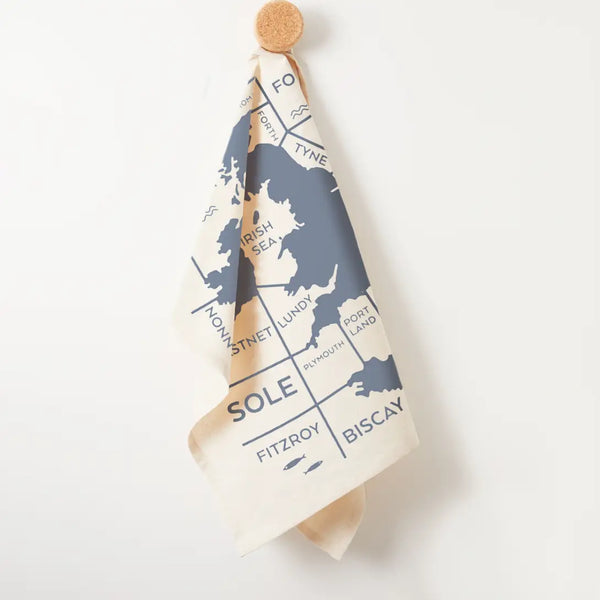 Shipping Forecast Organic Tea Towel