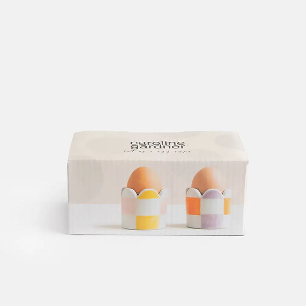 Multi-Check Set of 2 Egg Cups