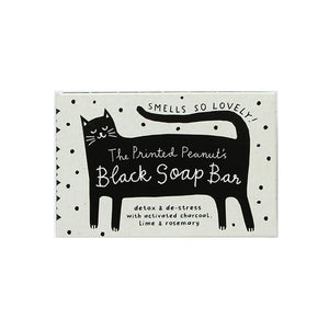 The Printed Peanut black soap bar