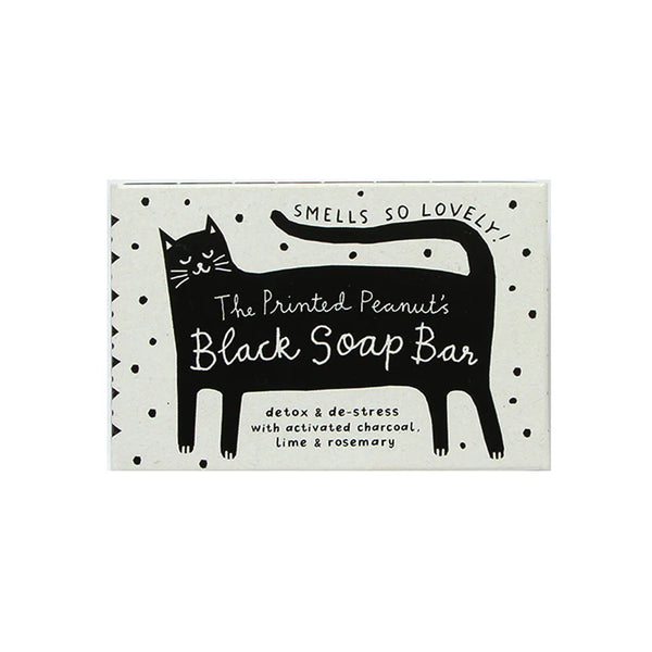 The Printed Peanut black soap bar