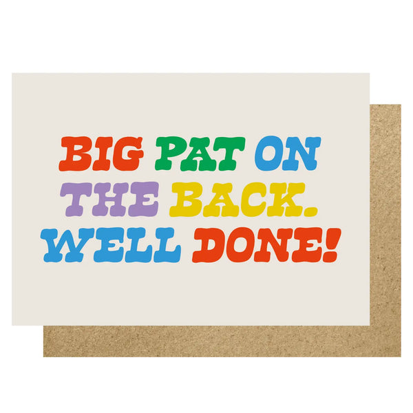 Big Pat on the Back