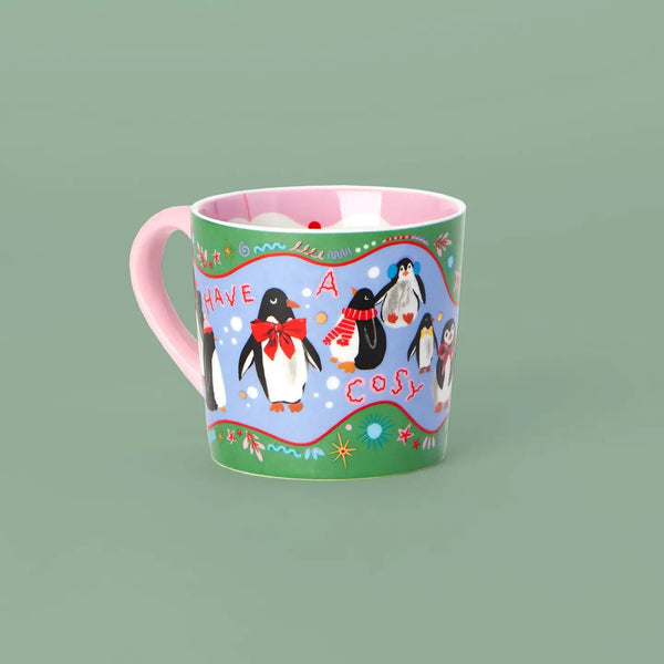 Cosy Penguins Christmas Mug