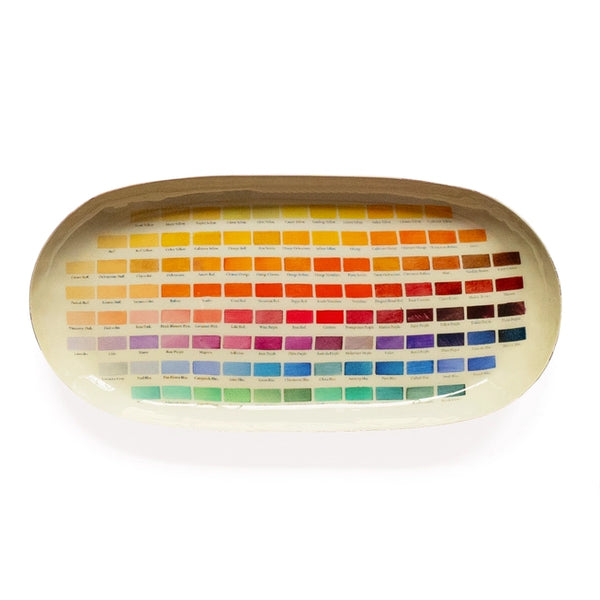 Nomenclature of Colours Enamel Tray by Roomytown