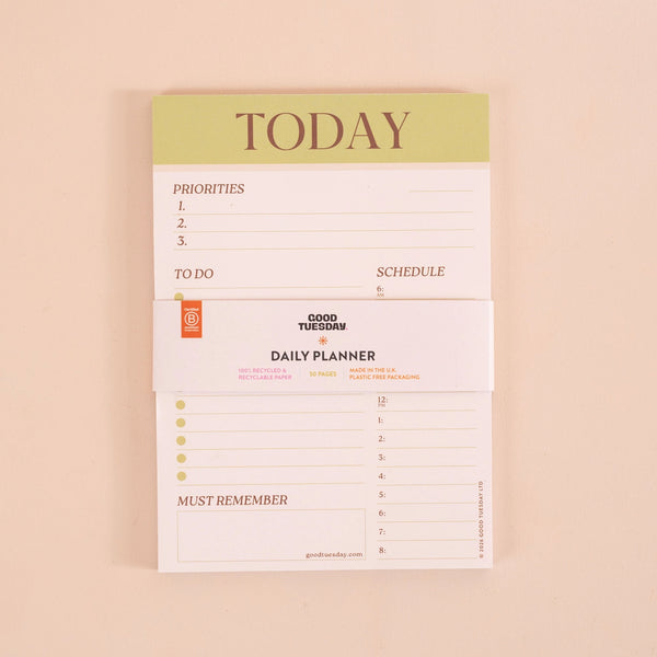 A5 Daily Planner Pad - Matcha