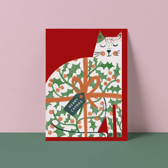 Feline Festive Cat Christmas Cards - 4 Pack