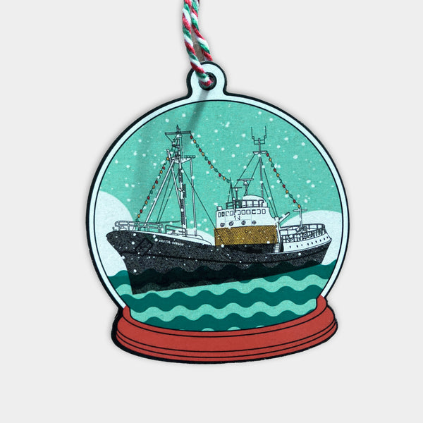 Arctic Corsair Snowglobe Ornament