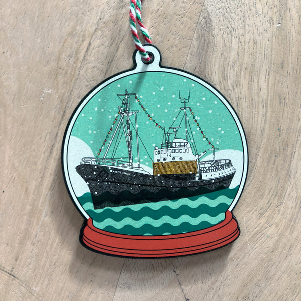 Arctic Corsair Snowglobe Ornament