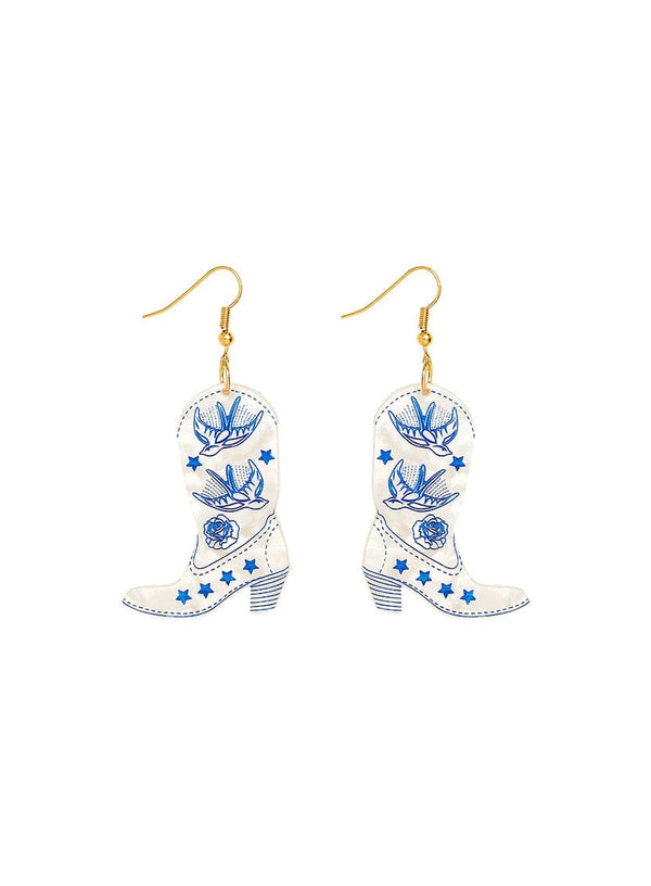 Cowboy Boot Earrings by Tatty Devine