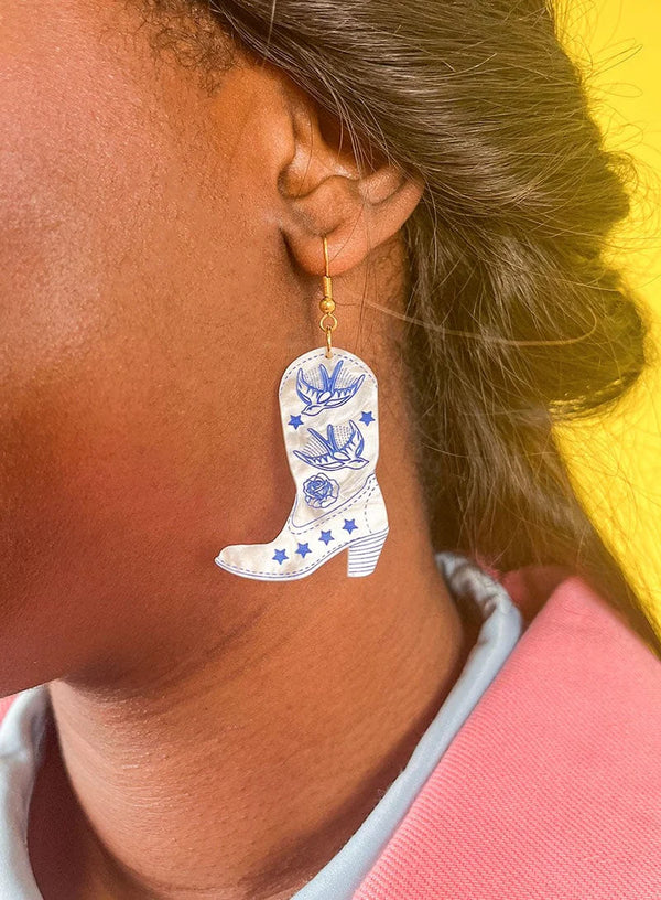 Cowboy Boot Earrings by Tatty Devine