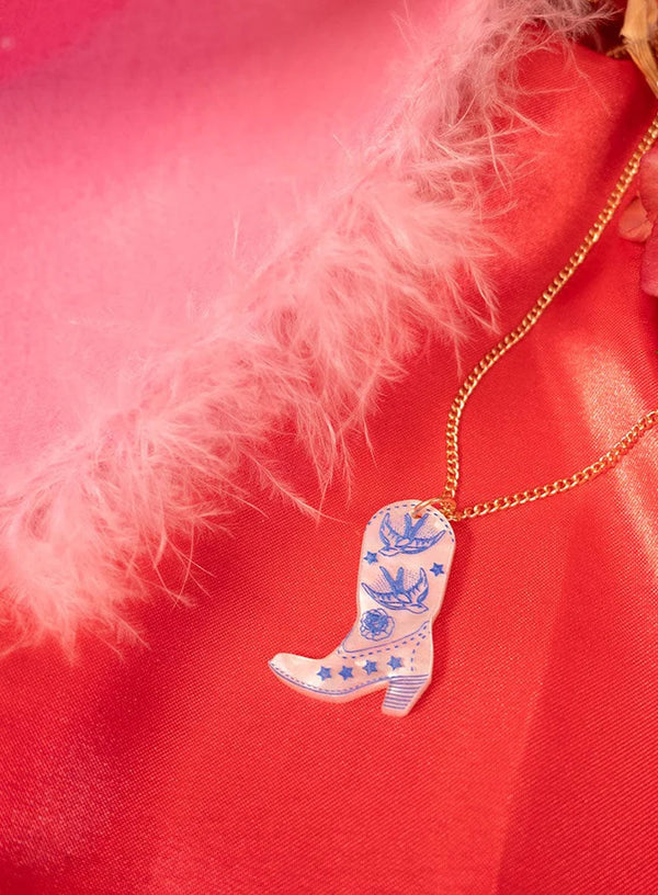 Cowboy Boot Pendant by Tatty Devine