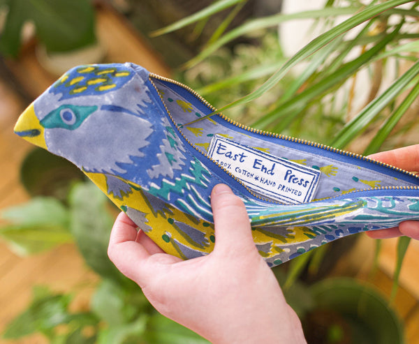 Blue Tit Fabric Pouch by East End Press