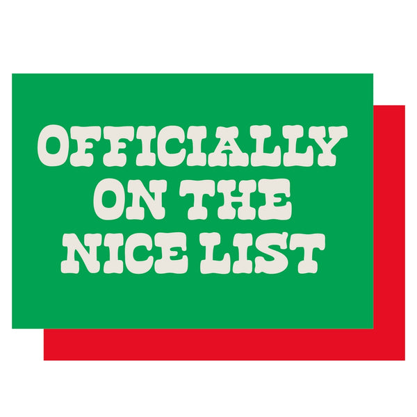 Officially on the Nice List