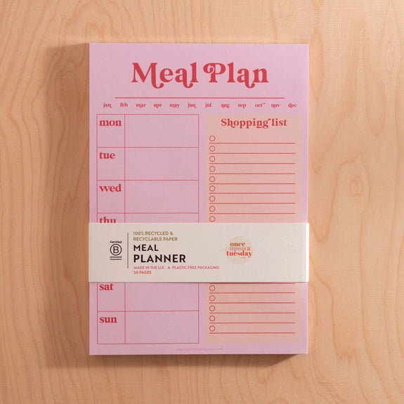 Pink and Red Meal Planner & Shopping List