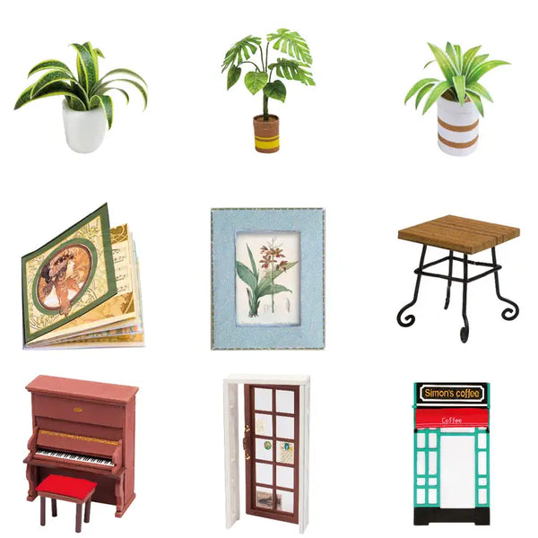 DIY Miniature House Kit Simon s Coffee Form Shop Studio