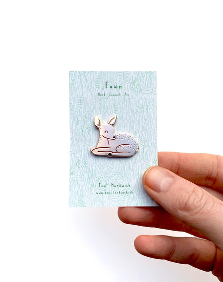 Fawn Enamel Pin Badge by Tom Hardwick