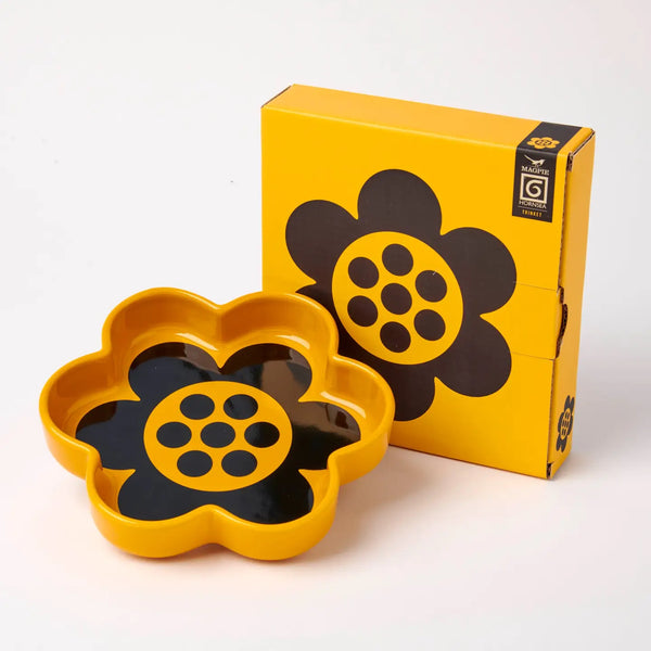 Magpie X Hornsea Flower Trinket Dish Yellow