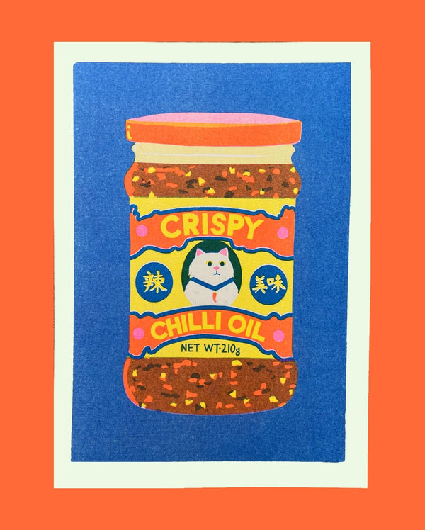 Crispy Chilli Oil Mini Riso Print