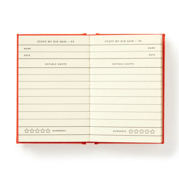 Dumb Things My Kid Said Tiny Diary