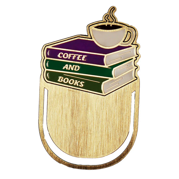 Coffee and Books Metal Bookmark