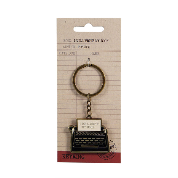 I Will Write My Book Metal Keyring