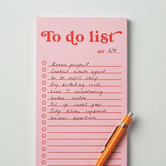 Pink and Red To-Do List Pad