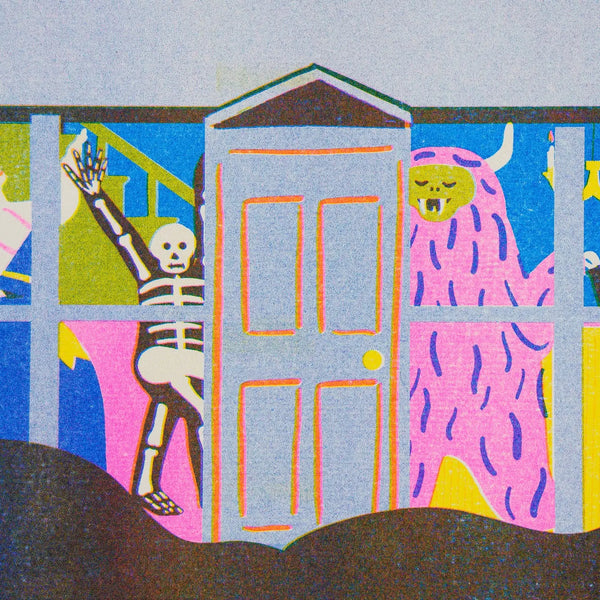 Haunted House Riso Print