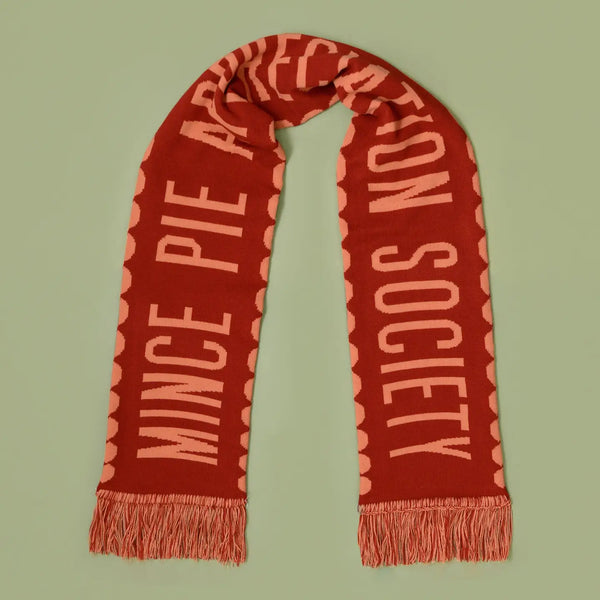 Mince Pie Appreciation Society Knitted Scarf
